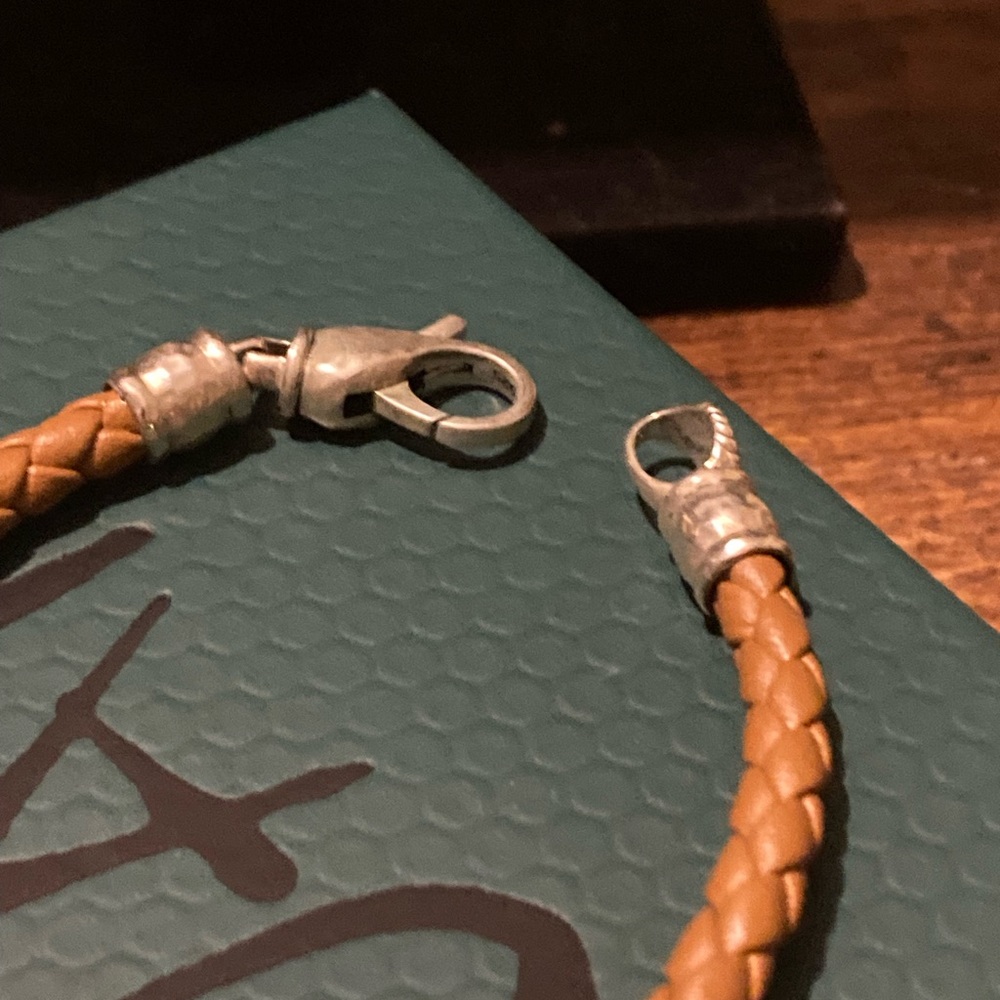 JAI leather and sterling silver heart and paws bracelet - Picture 3 of 10